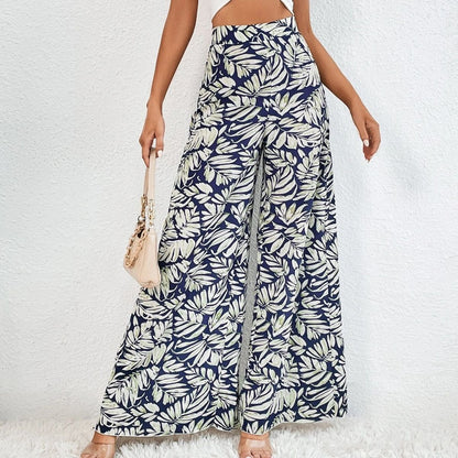 Chic Floral Wide-Leg Pants by Greta 