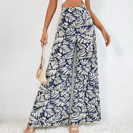 Chic Floral Wide-Leg Pants by Greta 