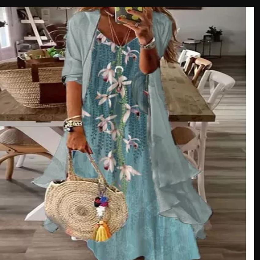 Floral Swing Greta  Summer Suspender Dress
