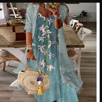Floral Swing Greta  Summer Suspender Dress