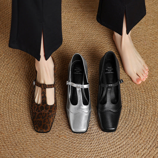 Vintage Leopard Chunky Pumps by Greta 