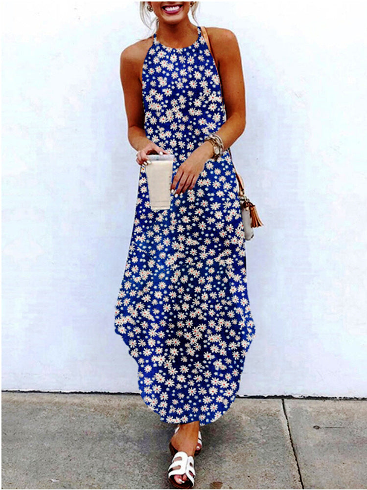 Bohemian Floral Print Maxi Dress Greta 