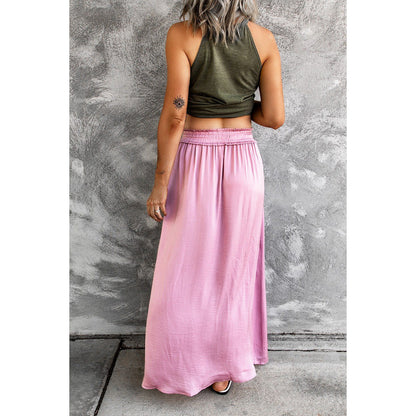 Flowy Slit Maxi Skirt by Greta 