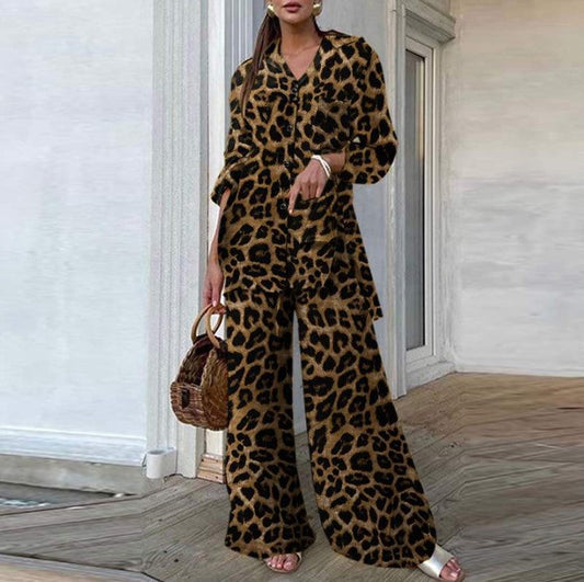 Leopard Print Loose Set by Greta 
