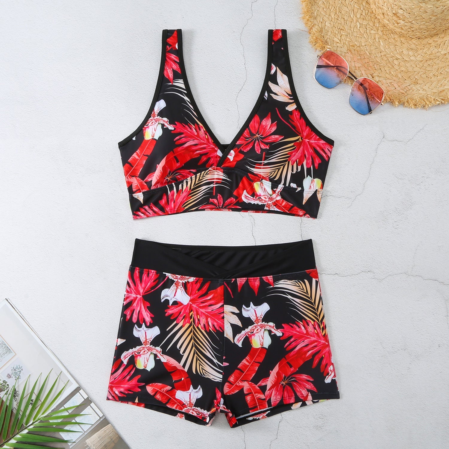 Vibrant Printed Boxer Bikini by Greta 