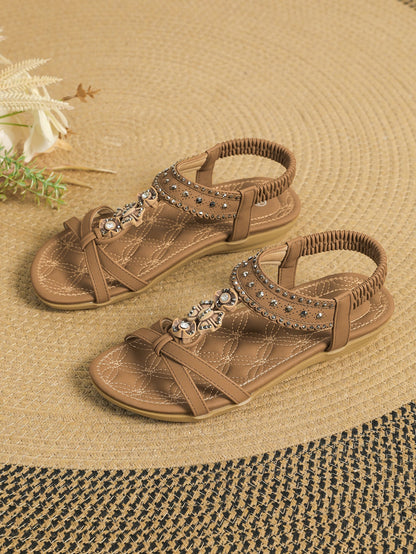 Chic Diamond Flat Sandals by Greta 