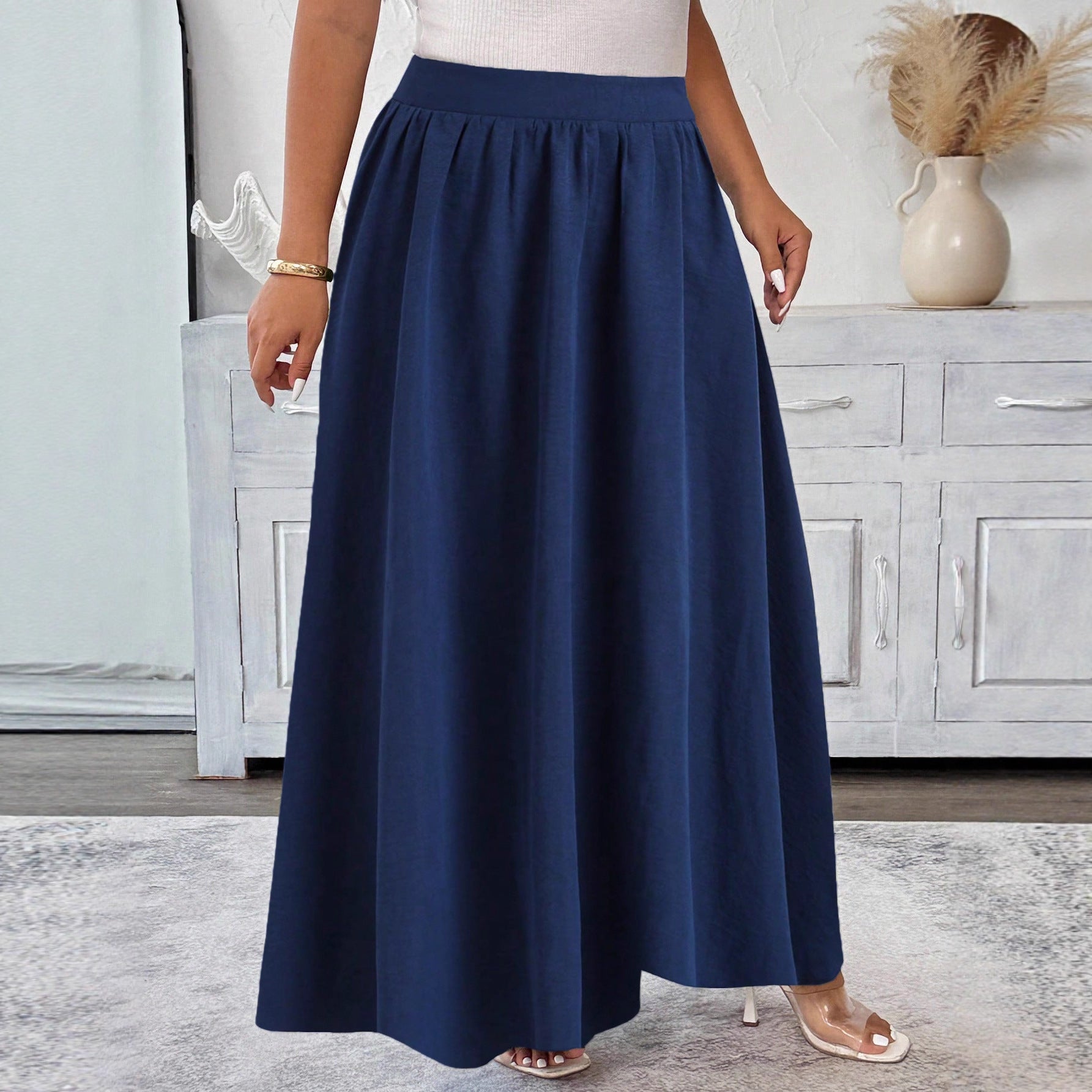 Elegant Navy Flare Skirt by Greta 
