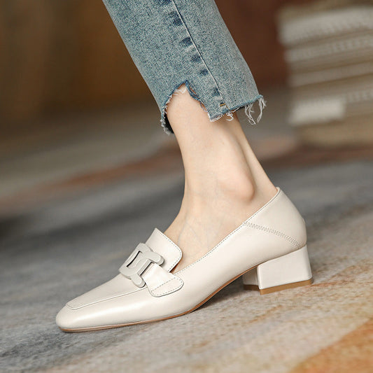 Retro Chunky Heel Pumps by Greta 