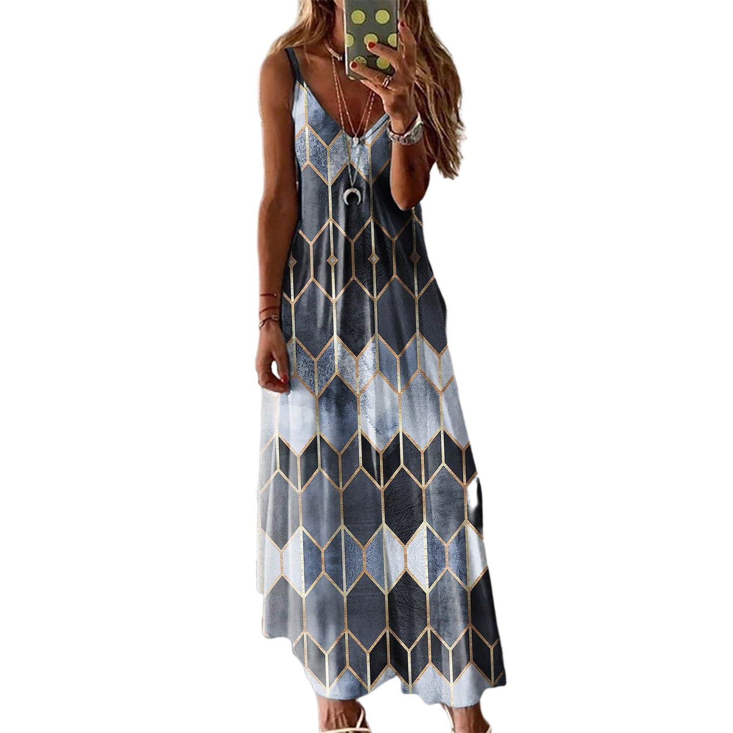 Boho Printed Greta  Summer Maxi Dress