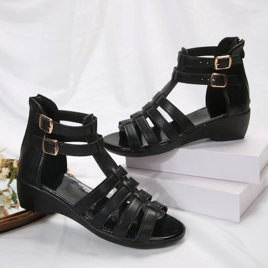 Chic Hollow-Out Wedge Sandals by Greta 