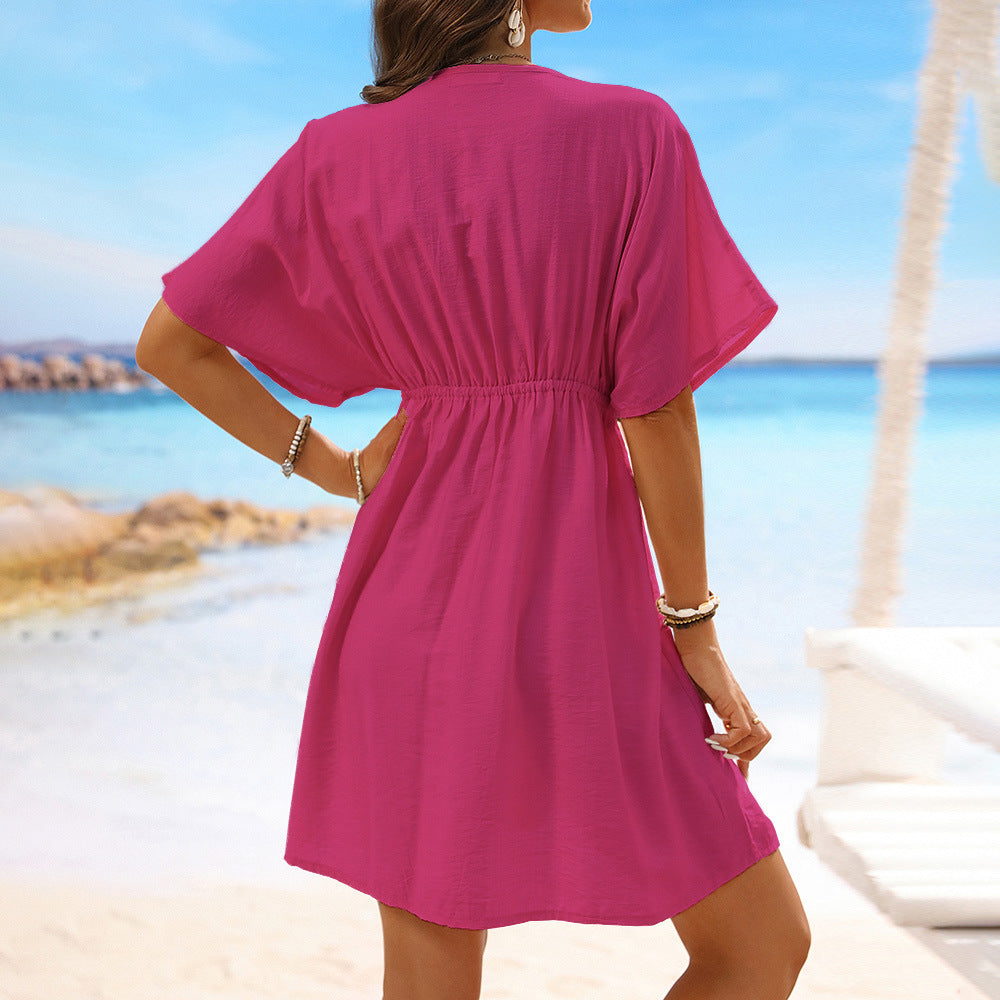 Chic Ice Silk Lace Beach Dress by Greta 