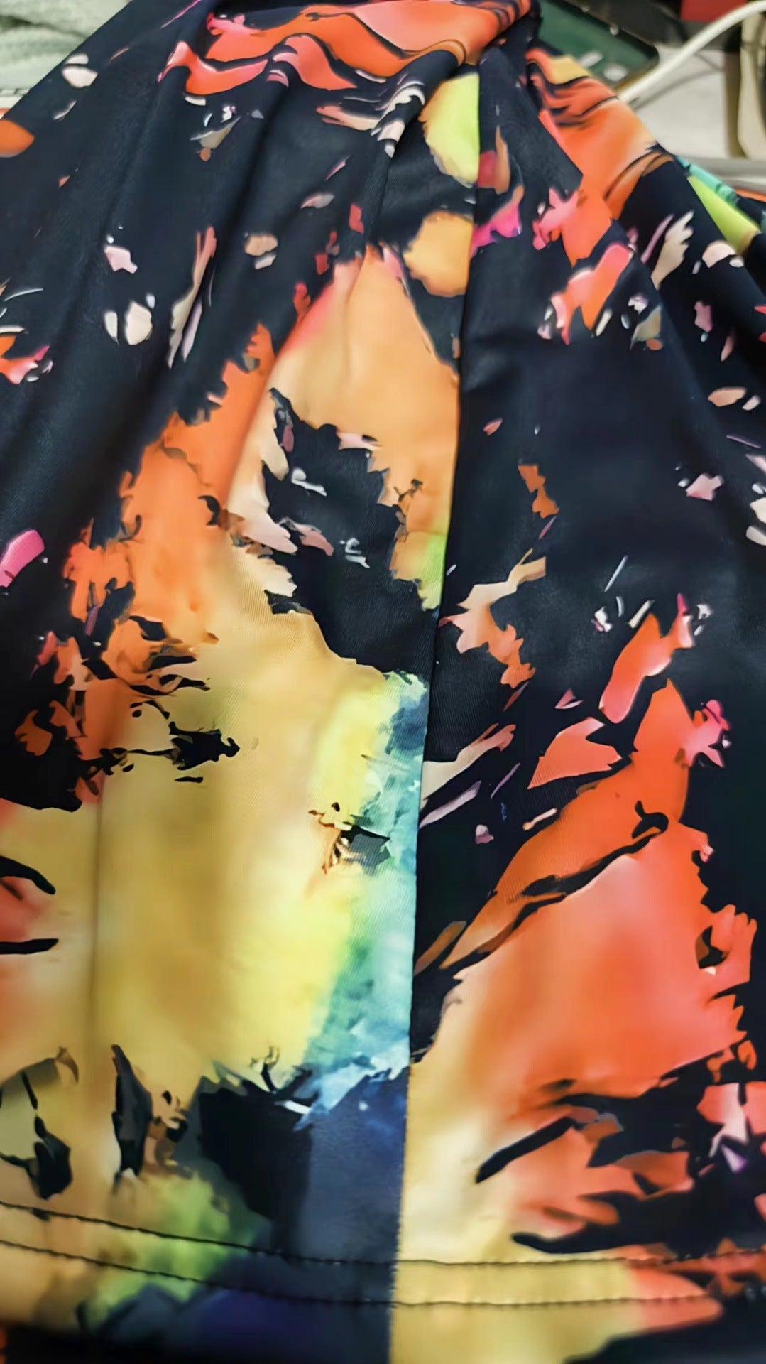 Vibrant Tie Dye V-Neck Dress Greta 