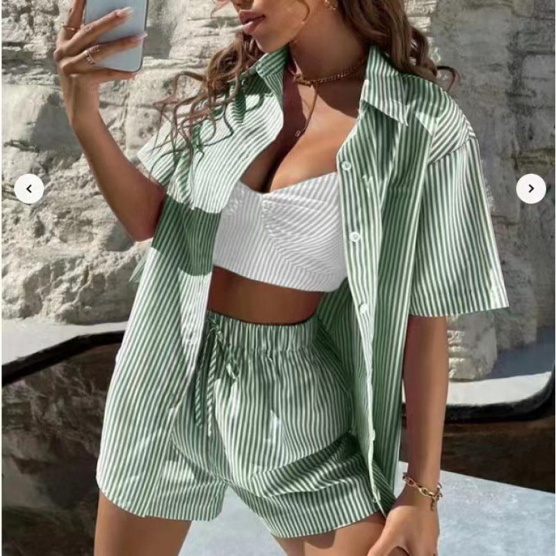 Chic Striped Two-Piece Set by Greta 