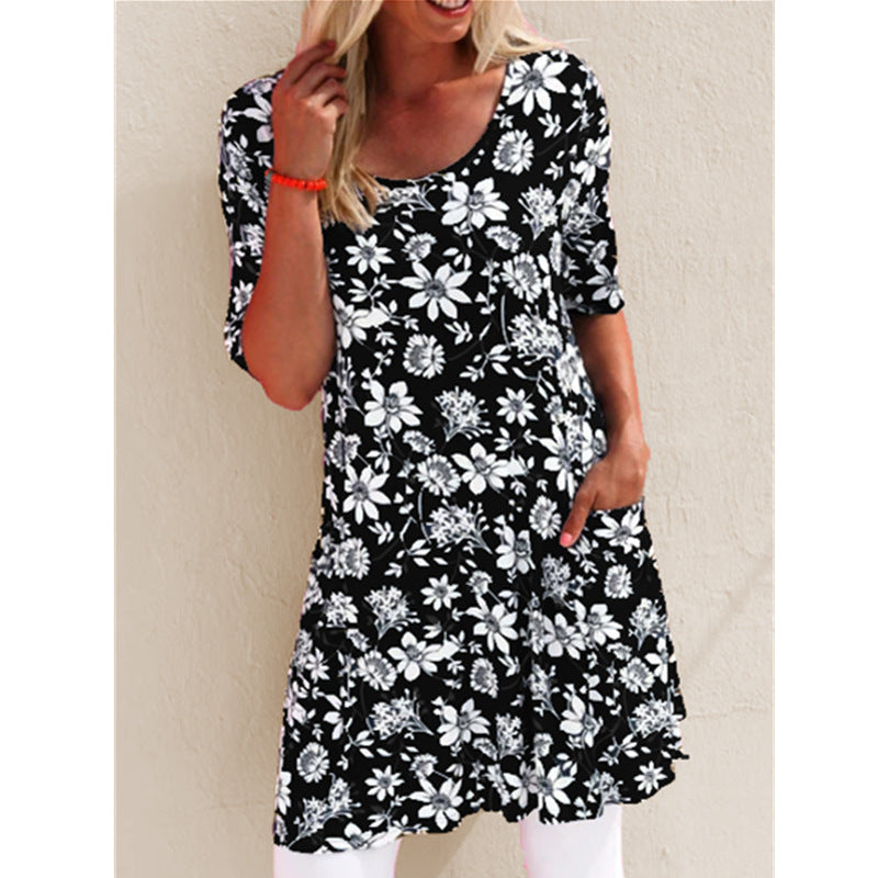 Floral Print Pocket Dress by Greta 