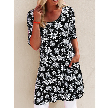 Floral Print Pocket Dress by Greta 