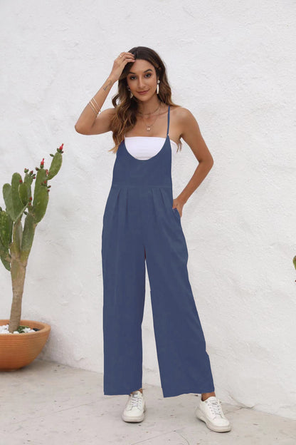 Chic Linen Blend Greta  Casual Jumpsuit