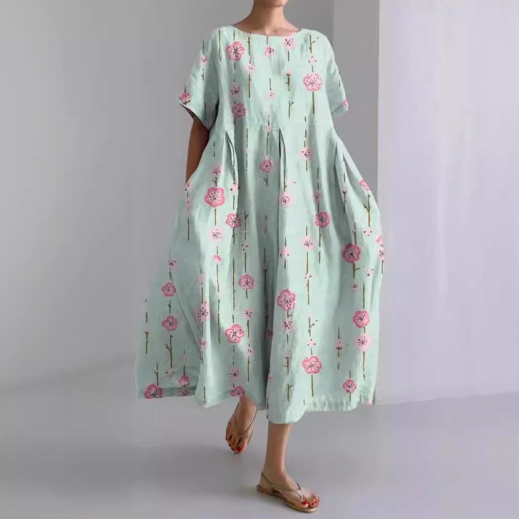 Chic 3D Print Greta  Summer Midi Dress