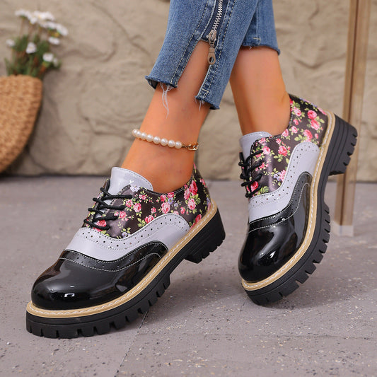 Chic Floral Greta  Plus-Size Casual Shoes