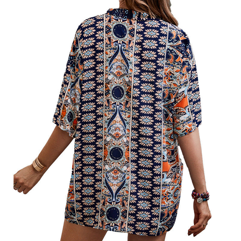 Boho Floral Greta  Casual Shorts Set