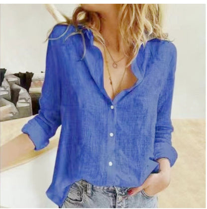 Relaxed Fit Greta  Lapel Cardigan Blouse
