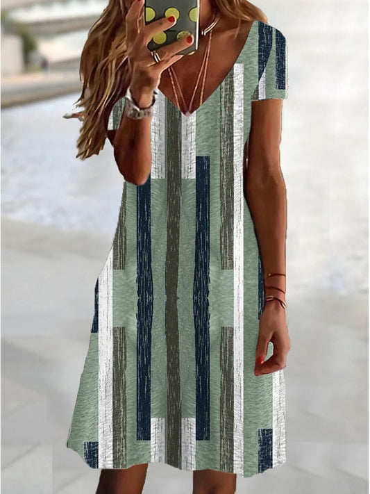 Chic V-Neck Plus Size Dress by Greta 