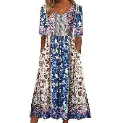 Bohemian Floral Maxi Dress by Greta 