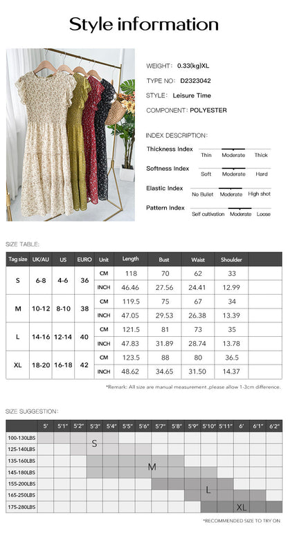 Elegant Floral Greta  Summer Midi Dress