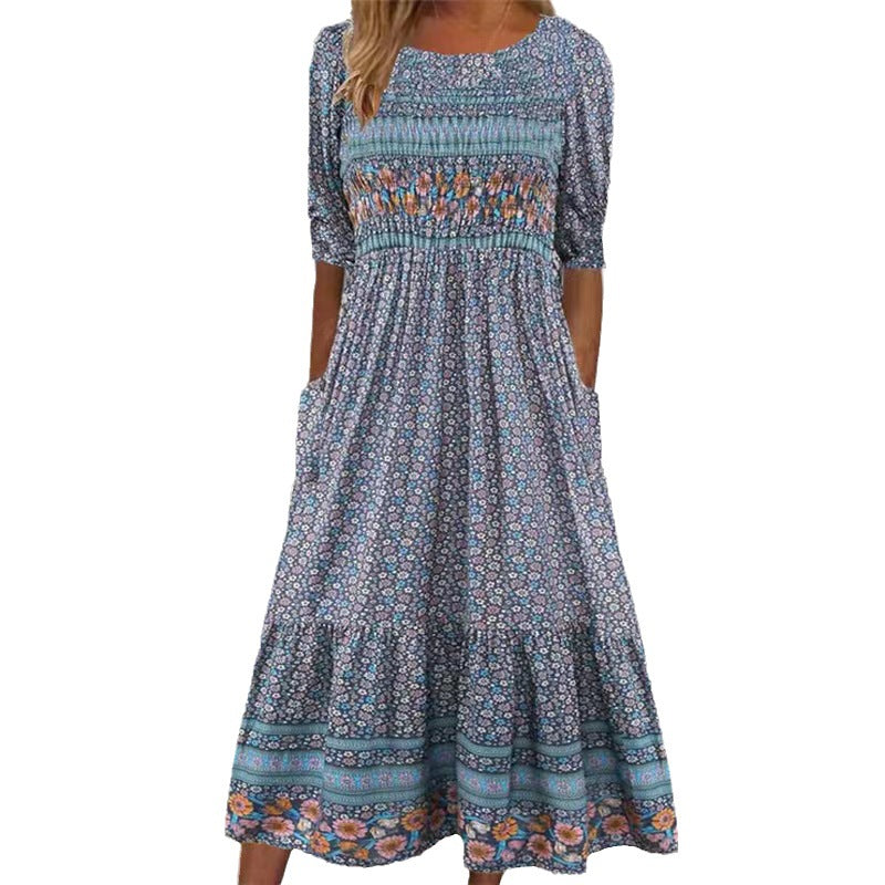 Floral Boho Long Dress by Greta 