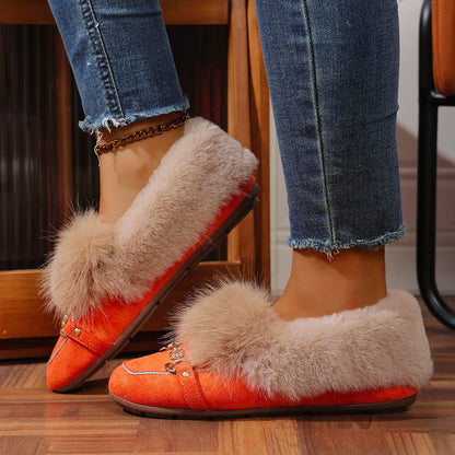 Velvet Plush Loafers by Greta 