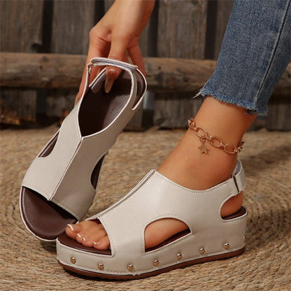 Chic Platform Peep Toe Sandals by Greta 