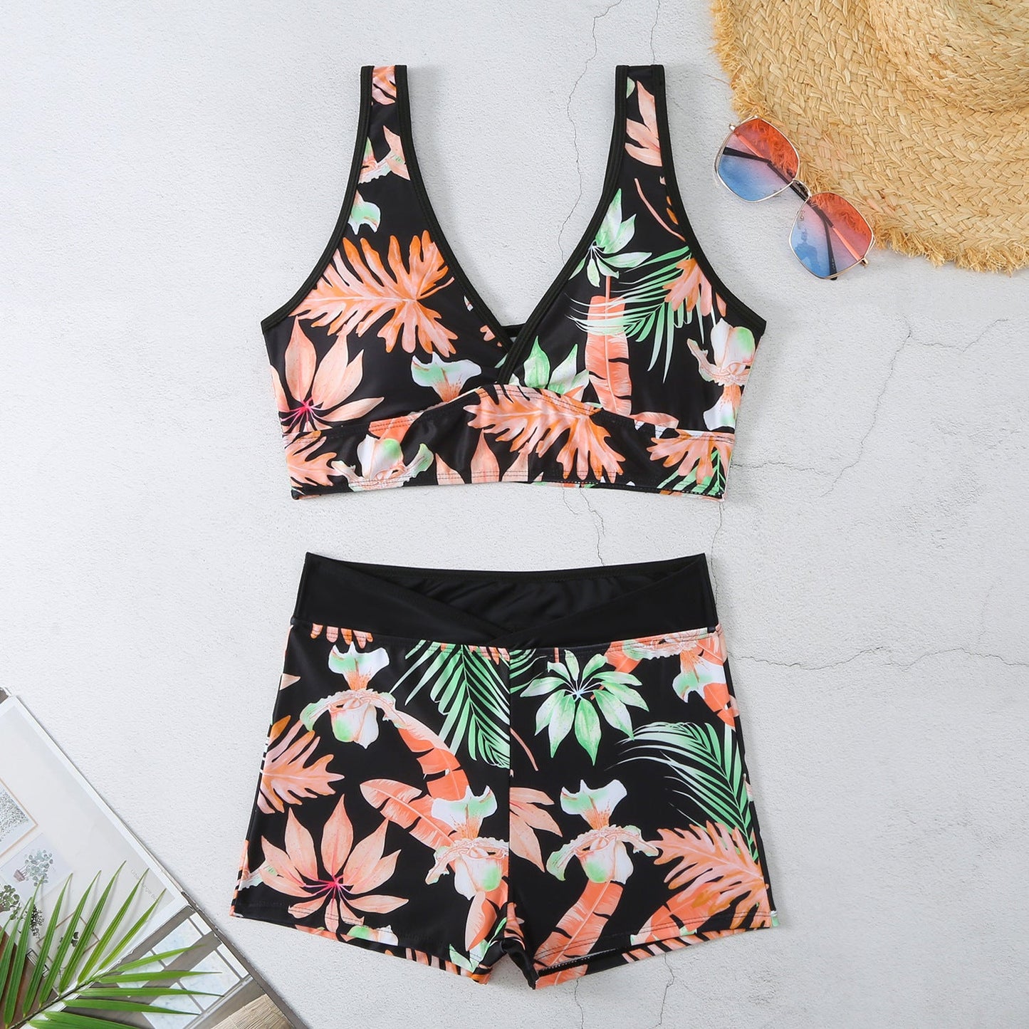Vibrant Printed Boxer Bikini by Greta 