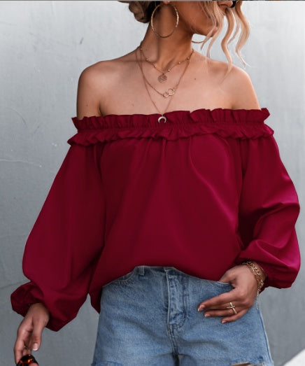 Chic Off-Shoulder Lantern Sleeve Top Greta 