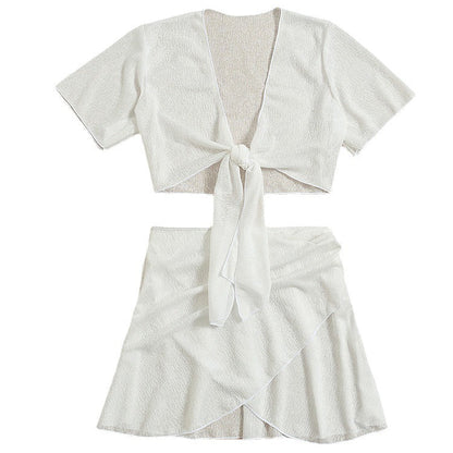 Chic Split White Bikini Set by Greta 