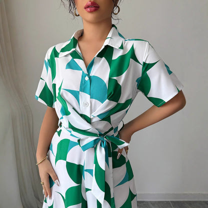 Chic Green Greta  Wide Leg Jumpsuit
