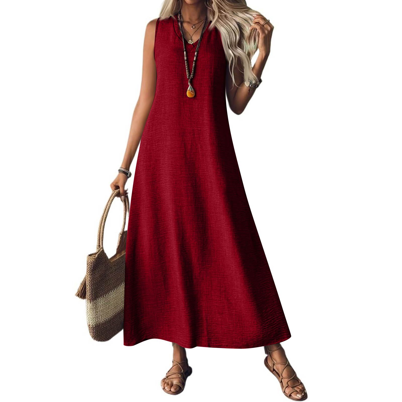 Chic Hemp Sleeveless Dress Greta 