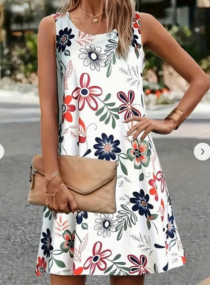 Turtle Print Sleeveless Dress by Greta 