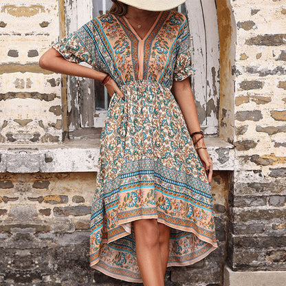 Vintage Floral Print Dress Greta  Summer